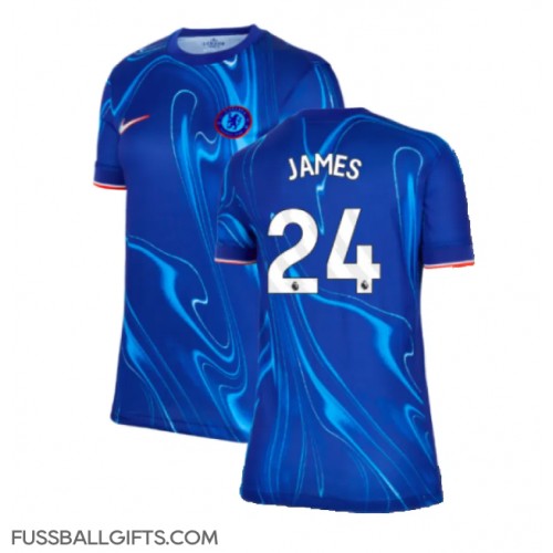 Chelsea Reece James #24 Fußballbekleidung Heimtrikot Damen 2024-25 Kurzarm